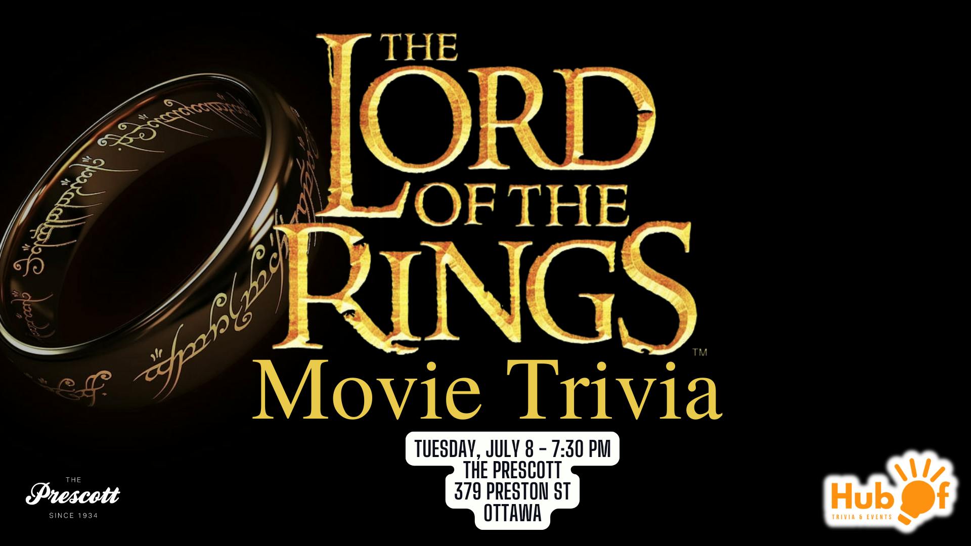 Lord Of The Rings Movie Trivia Night