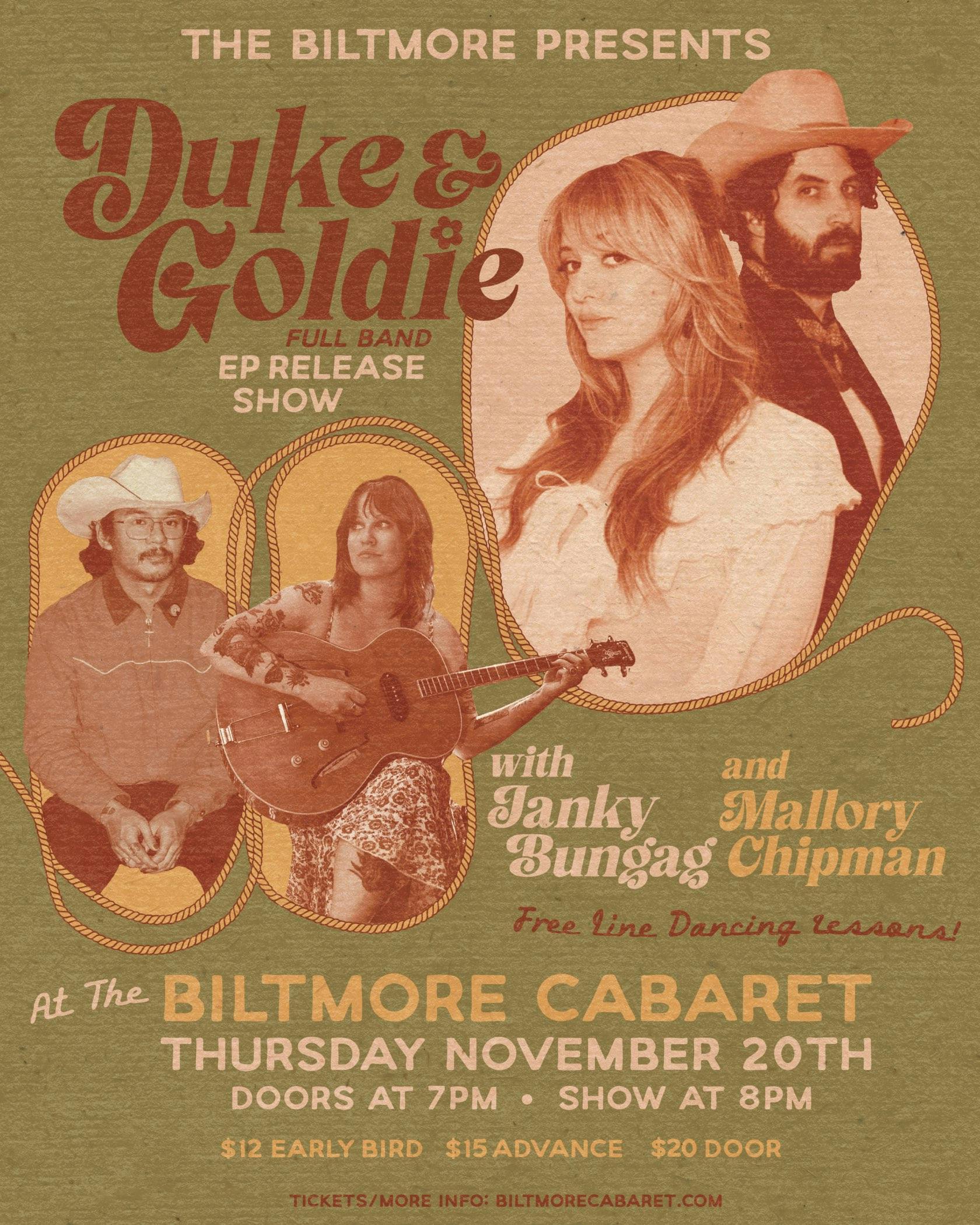 Duke & Goldie (EP Release) / Janky Bungag / Mallory Chipman