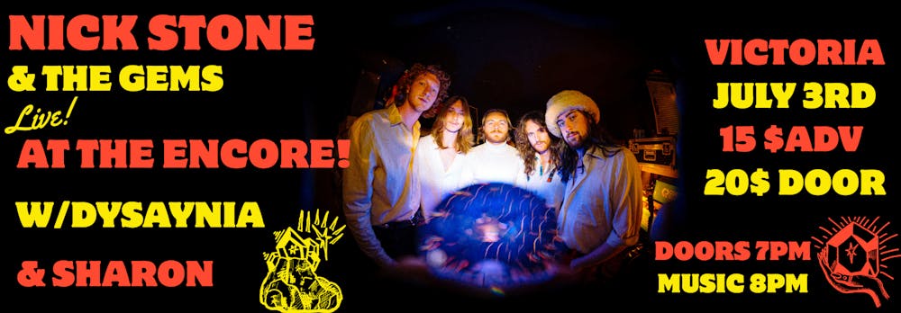 Nick Stone & The Gems Western Canadian Tour With Dysaynia and SHARON