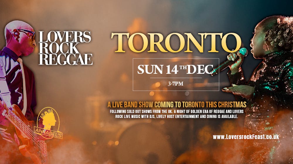 Lovers Rock Reggae Live band Show - Toronto Sun 14th Dec