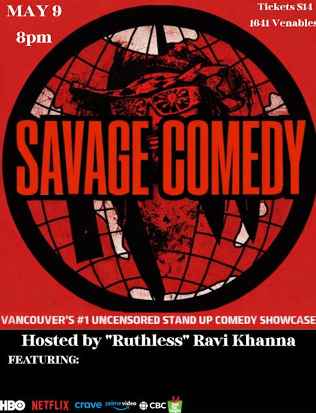 SAVAGE COMEDY — East Van’s Raw Uncensored Stand-Up Show (Hidden Gem) 8pm